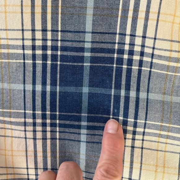 Abercrombie & Fitch THE BIG SHIRT Plaid Blue Button Down Long Sleeve Shirt Sz LG - Picture 9 of 12